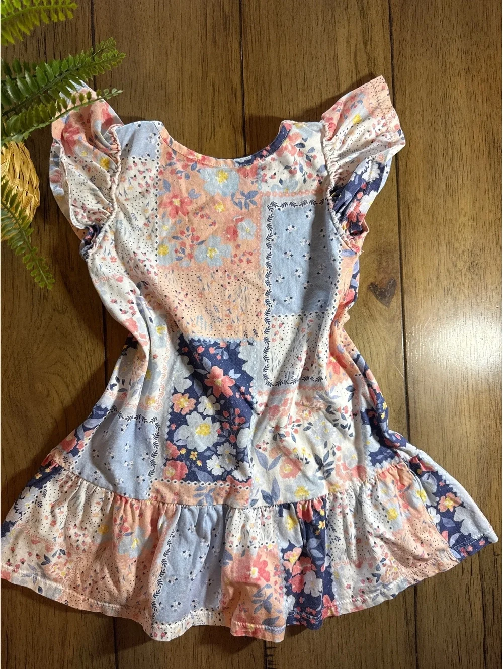 Mimo & Co Girls Patchwork Floral Dress Size 6